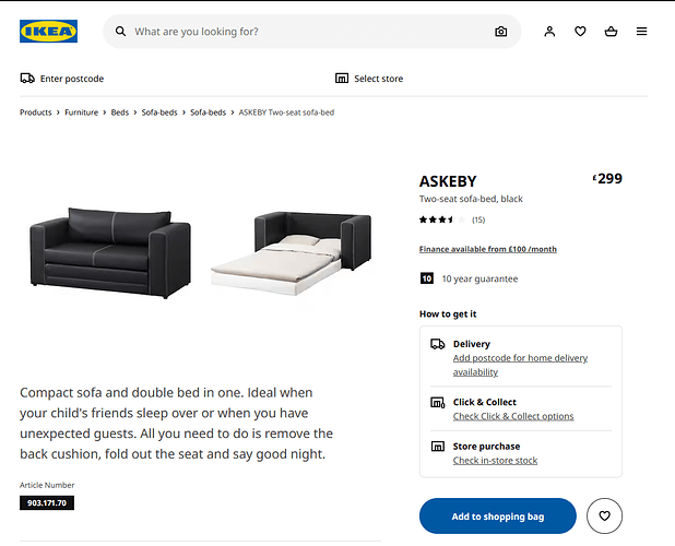 IKEA sofa bed 4